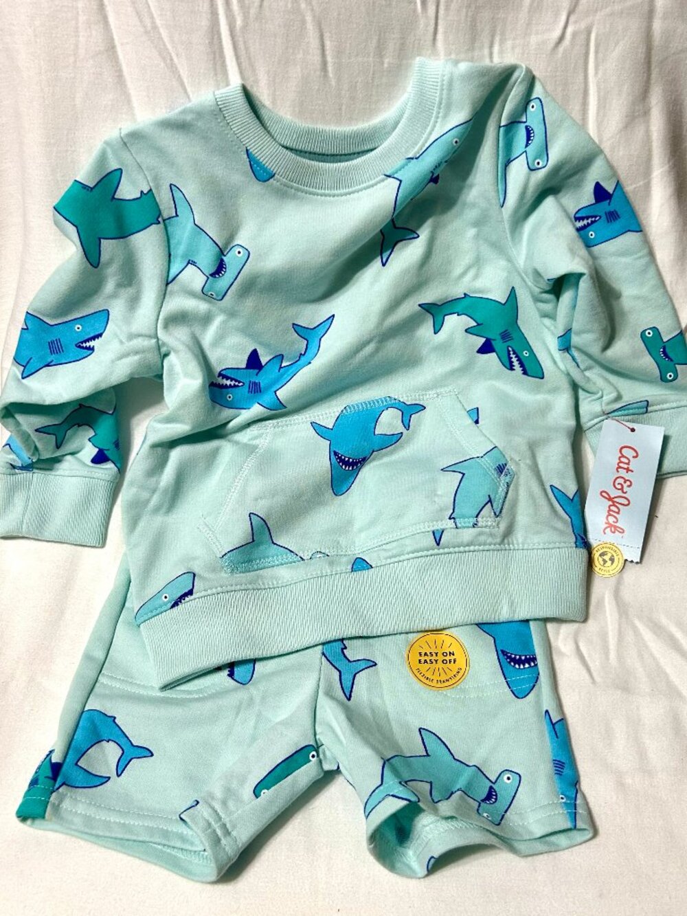 2T Cat & Jack Summer Sweatshirt and Sweatshorts Set Toddler NEW NWT